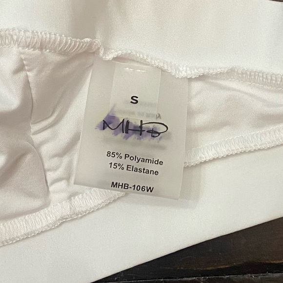 New! Monica Hansen beachwear MHB rich and fab bikini TOP white 1895 - Picture 6 of 13